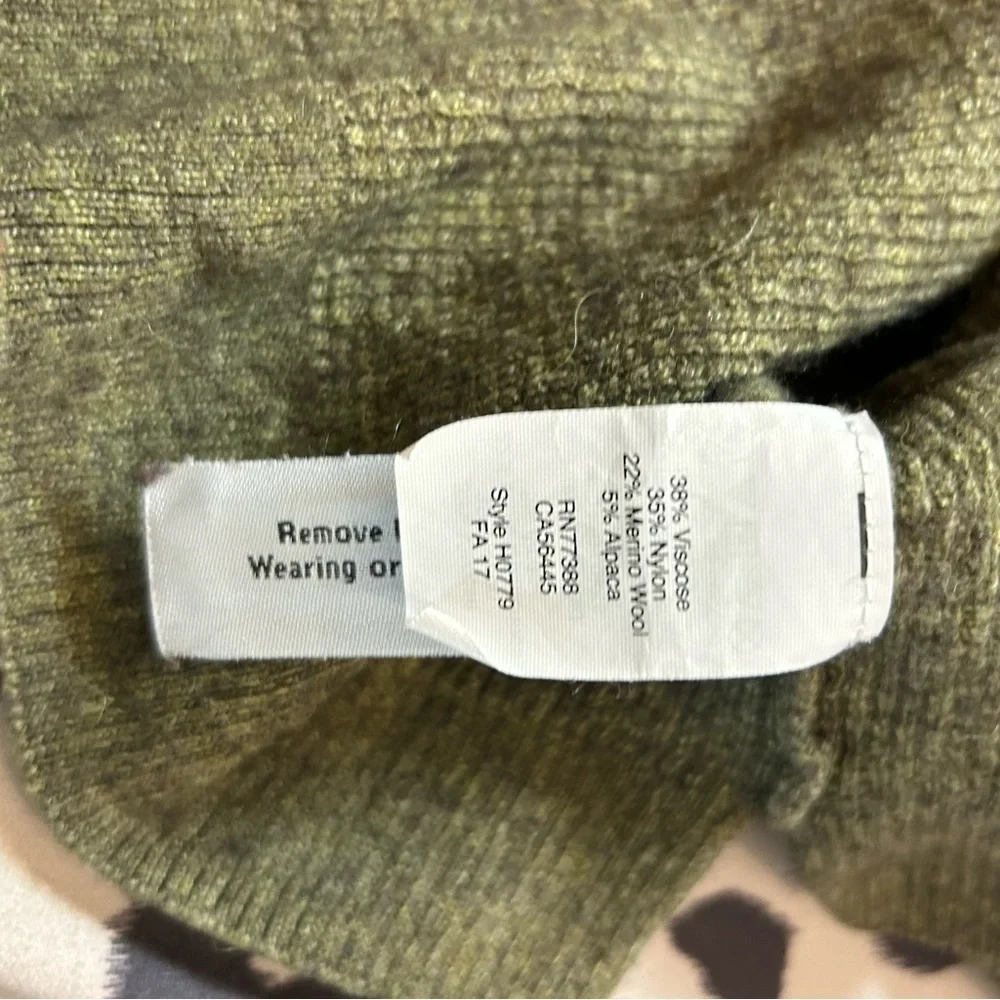 Madewell Olive Green Cropped Sweater – Wool Blend - Small